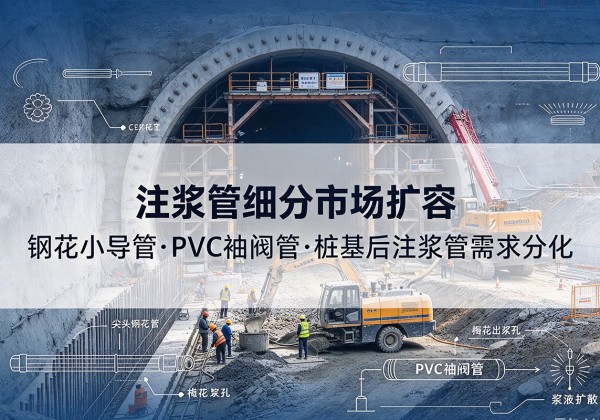 公安注浆管细分市场扩容，隧道钢花小导管、PVC 袖阀管、桩基后注浆管需求分化